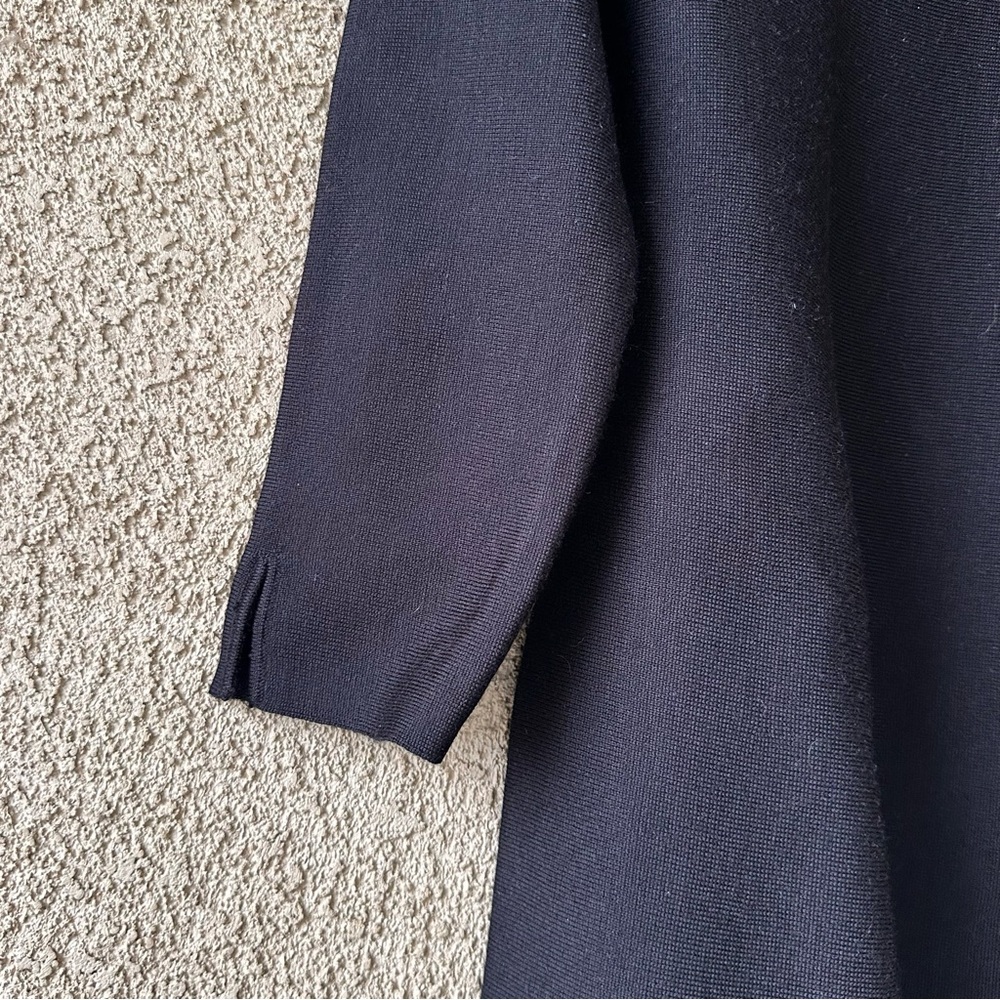 COS Boat Neck Pullover Wool Sweater Black/ navy blue - Picture 4 of 6